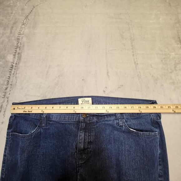 Old Navy Jeans Womens 18 Regular Blue The Diva Straight Leg Stretch Denim - Picture 8 of 10